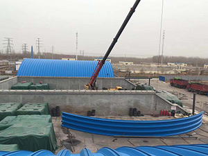 集宁马铃薯彩钢拱形屋顶制作安装