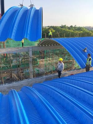 柳州装甲车库金属拱形钢屋棚